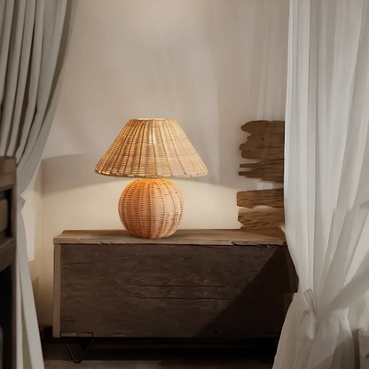 WEAVECRAFTDY - Handcrafted Bamboo Table Lamp