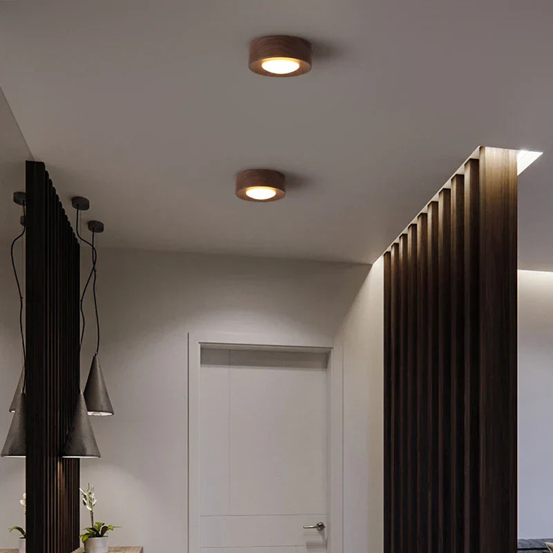 WJARIQ –  Walnut LED Ceiling Light