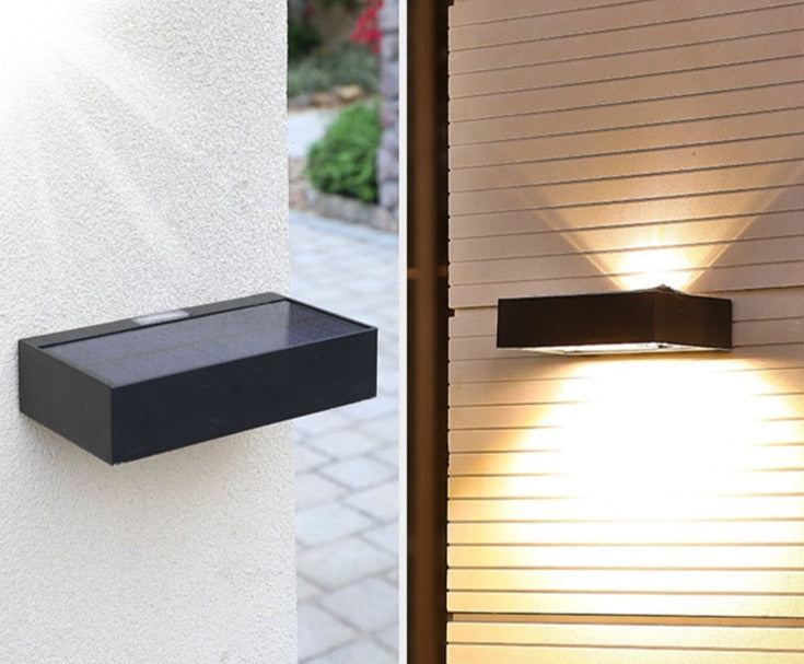 SOLARA - Modern Solar Up & Down LED Wall Lamp for Outdoor Spaces