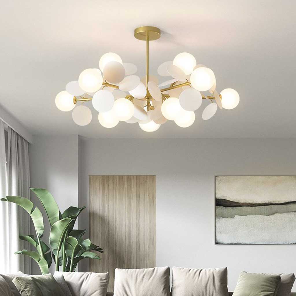 SOLVANNA – Opal Glass Branch Chandelier