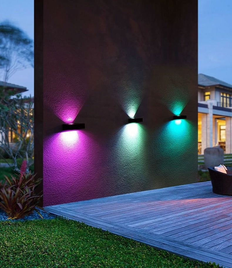 SOLARA - Modern Solar Up & Down LED Wall Lamp for Outdoor Spaces