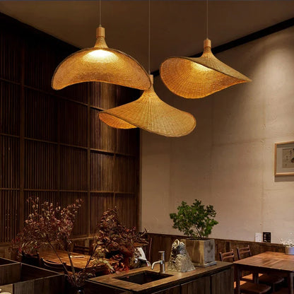 SOLIS - Bamboo Wicker Ceiling Light