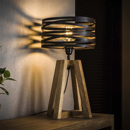 EQUINOX – Industrial Wooden Table Lamp