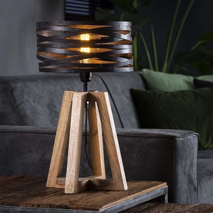 EQUINOX – Industrial Wooden Table Lamp