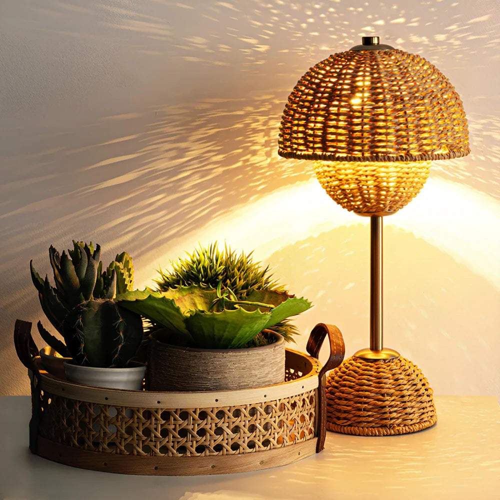 WEAVECRAFTDY - Handcrafted Bamboo Table Lamp